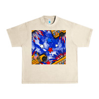 Sandshell 4th of july school bus seamless pattern Urban Heavy Tee - BundleAndBundleShop