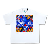 White 4th of july school bus seamless pattern Urban Heavy Tee - BundleAndBundleShop
