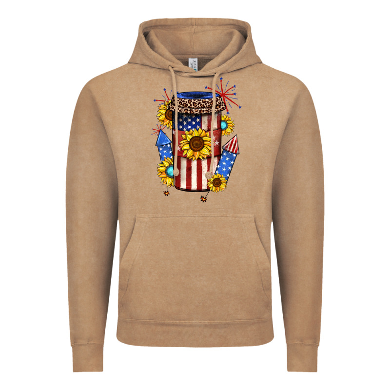4th Of July Coffee Cup Vintage Hoodie by JahusDesignShop | Teevron