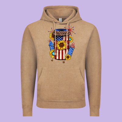 4th Of July Coffee Cup Vintage Hoodie Designed By Jahusdesignshop