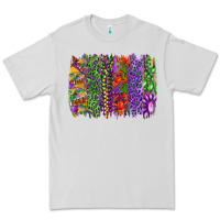 Dove Grey mardi gras brush strokes king cake and craw fish Premium Tee - RanaPortraitStore