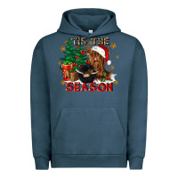 Pigment Midnight Navy tis the season Urban Hoodie - CowGirlArtShop