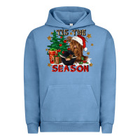 Pigment Pebble Blue tis the season Urban Hoodie - CowGirlArtShop
