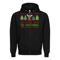 Black where the tree tops glisten Zipper Hoodie - MaliasSmallBusiness