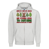Dove Grey where the tree tops glisten Zipper Hoodie - MaliasSmallBusiness