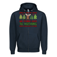 Navy where the tree tops glisten Zipper Hoodie - MaliasSmallBusiness