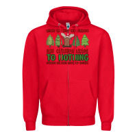 Red where the tree tops glisten Zipper Hoodie - MaliasSmallBusiness