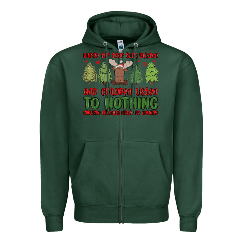 Where The Tree Tops Glisten Zipper Hoodie by MaliasSmallBusiness | Teevron