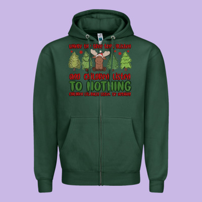 Where The Tree Tops Glisten Zipper Hoodie Designed By Maliassmallbusiness