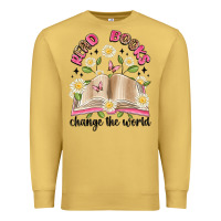 Antique Gold read books change the world artiststas Premium Sweatshirt - Artiststas
