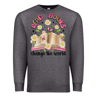 Charcoal Heather read books change the world artiststas Premium Sweatshirt - Artiststas