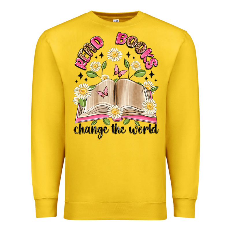 Read Books Change The World Artiststas Premium Sweatshirt by Artiststas | Teevron