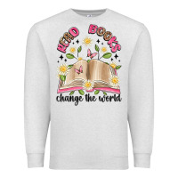 Oatmeal Heather read books change the world artiststas Premium Sweatshirt - Artiststas