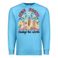 Ocean Blue read books change the world artiststas Premium Sweatshirt - Artiststas