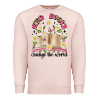 Pale Pink read books change the world artiststas Premium Sweatshirt - Artiststas