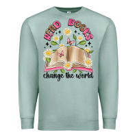 Seafoam read books change the world artiststas Premium Sweatshirt - Artiststas