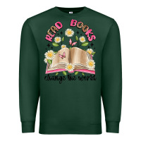 Sports Green read books change the world artiststas Premium Sweatshirt - Artiststas