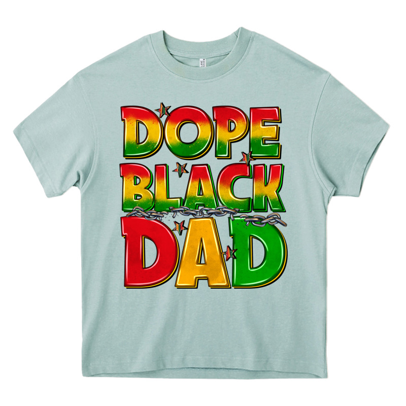 Dope Black Dad With Stars Heavy Core Tee by texasbilliewilder | Teevron