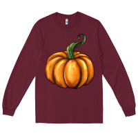 Burgundy pumpkin Long Sleeve Tee - BarkalooDesign