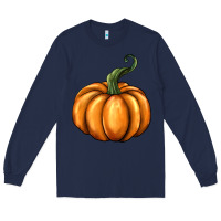 Navy pumpkin Long Sleeve Tee - BarkalooDesign