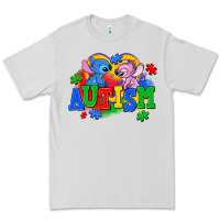 Dove Grey autism stitch with lilo Premium Tee - AdoDesignShop