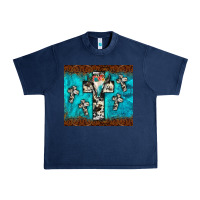 Navy bull skull cross tumbler Urban Heavy Tee - JahusDesignShop