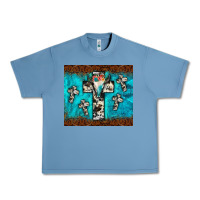 Pebble Blue bull skull cross tumbler Urban Heavy Tee - JahusDesignShop