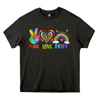 Asphalt peace love pride Heavy Core Tee - Zillion Design Studio