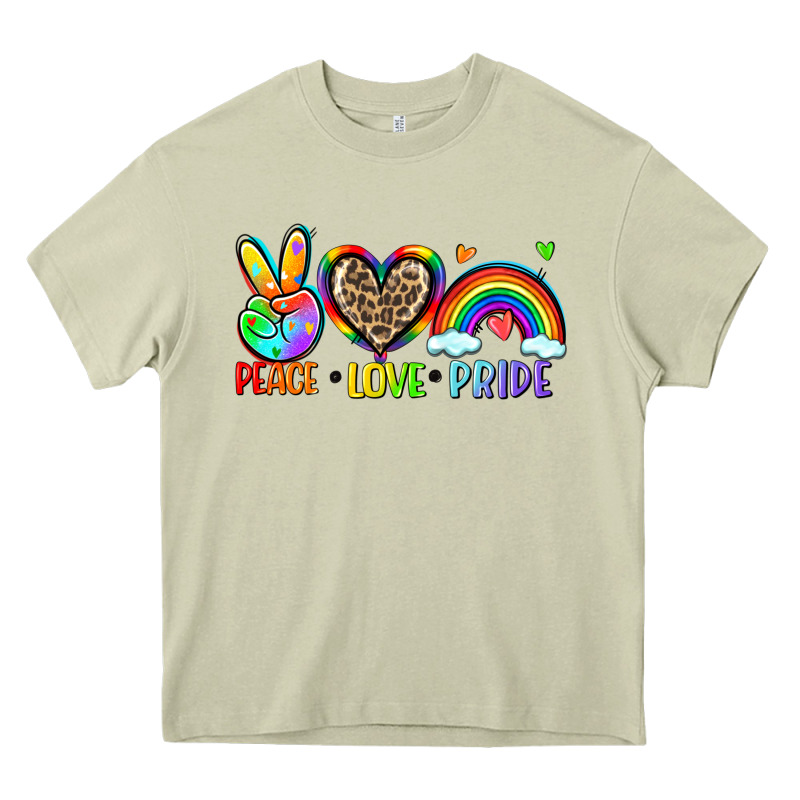 Peace Love Pride Heavy Core Tee by Zillion Design Studio | Teevron
