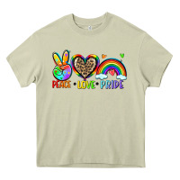 Mossy peace love pride Heavy Core Tee - Zillion Design Studio