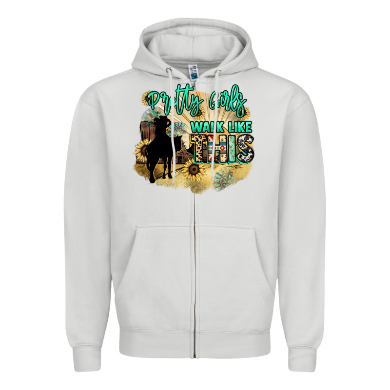Pretty Girls Walk Like This Zipper Hoodie by NancyCooperArtShop | Teevron