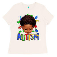 Bone autism afro kid full face Ladies Tee - texasbilliewilder