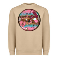 Mushroom nurse round earrings Heavyweight Sweatshirt - BundleAndBundleShop