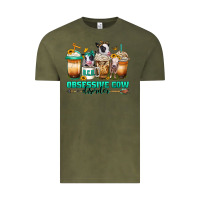 Vintage Olive ocd obsessive cow disorder coffee cups Vintage Tee - Jasminsmagicworld