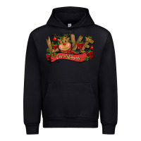 Black love christmas reindeer Urban Hoodie - CowGirlArtShop