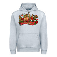 Heather Grey love christmas reindeer Urban Hoodie - CowGirlArtShop