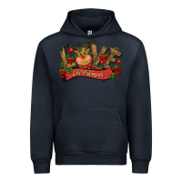 Navy love christmas reindeer Urban Hoodie - CowGirlArtShop
