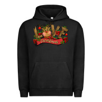 Pigment Black love christmas reindeer Urban Hoodie - CowGirlArtShop