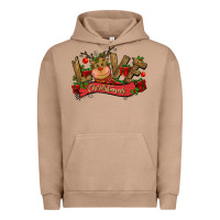 Pigment Burro love christmas reindeer Urban Hoodie - CowGirlArtShop