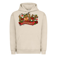 Pigment French Oak love christmas reindeer Urban Hoodie - CowGirlArtShop