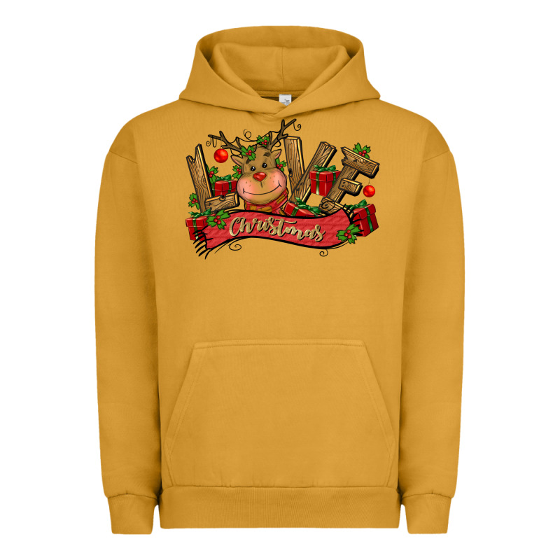 Love Christmas Reindeer Urban Hoodie by CowGirlArtShop | Teevron