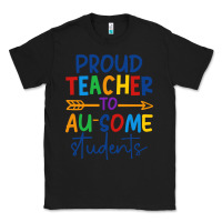 Black Proud teacher to au-some students Classic Tee - CowhideDigitalArt