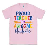 Bubblegum Pink Proud teacher to au-some students Classic Tee - CowhideDigitalArt