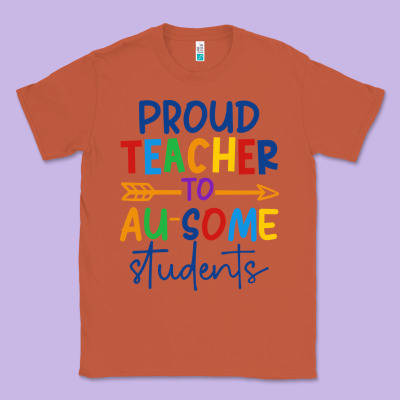 Proud Teacher To Au-some Students Classic Tee Designed By Cowhidedigitalart