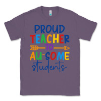 Lavender Proud teacher to au-some students Classic Tee - CowhideDigitalArt