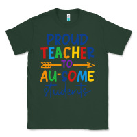 Sports Green Proud teacher to au-some students Classic Tee - CowhideDigitalArt