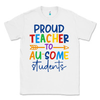 White Proud teacher to au-some students Classic Tee - CowhideDigitalArt