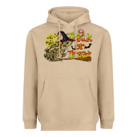 Trick Or Treat With Frog Heavyweight Hoodie | Teevron