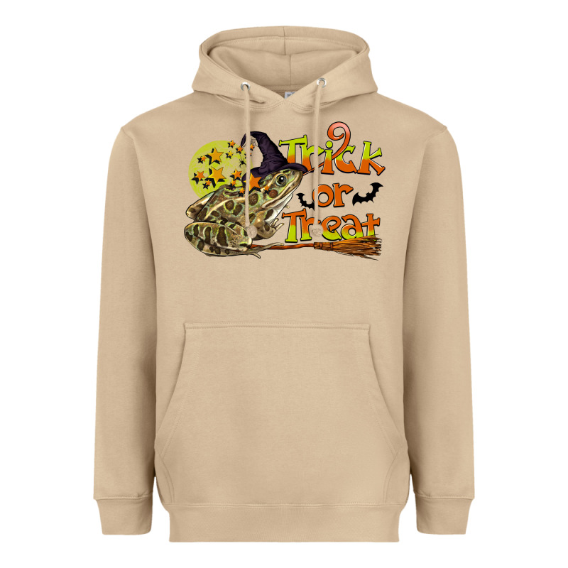 Trick Or Treat With Frog Heavyweight Hoodie by LillyAllenDesigns | Teevron