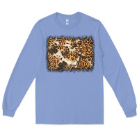 Colony Blue distressed leopard cowhide background Long Sleeve Tee - Jasminsmagicworld
